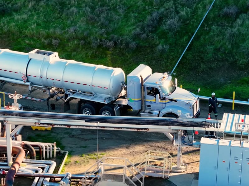 Gazelle tanker truck fueling